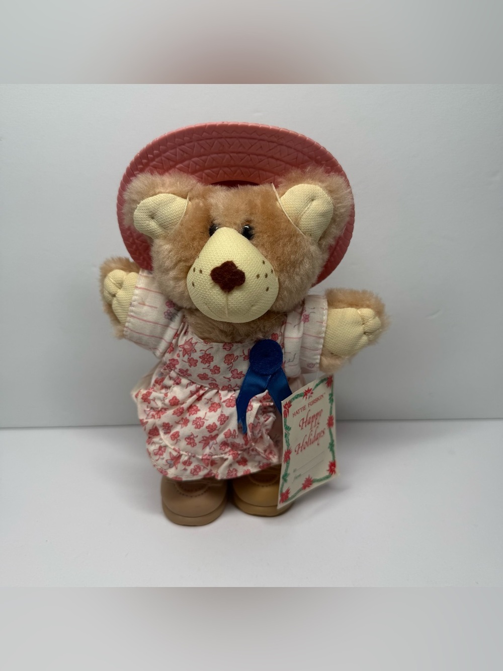 Vintage 1986 Furskins Teddy Bears Hattie Furskin Wendy’s Toy Stuffed Plush Doll